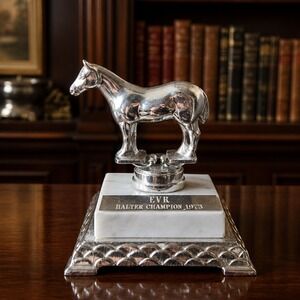 Vintage 1973 EVR Halter Champion Horse Trophy Equestrian History